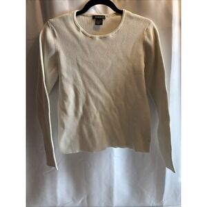 Eddie‎ Bauer Women's Medium Long Sleeve Crew Neck Tee Beige Casual Basic Top